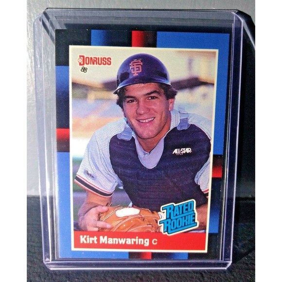 1988 Kirt Manwaring Donruss Rated Rookie #39 Baseball Card - Picture 1 of 2